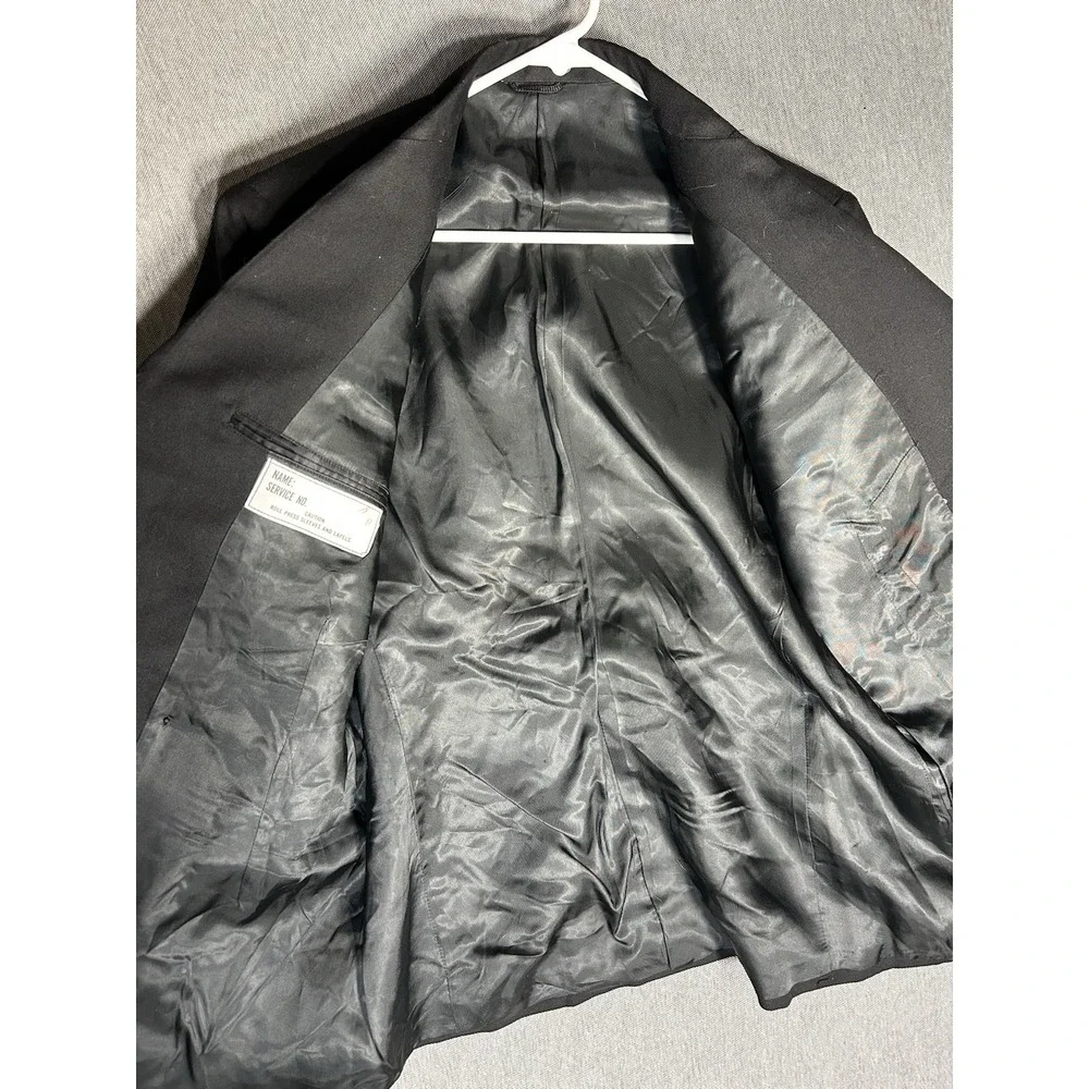 Vtg‎ 70s US Navy Bridge Coat 40R NWT Wool Midnight Blue Officer Peacoat Overcoat
